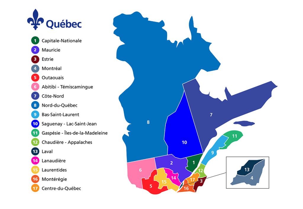 les régions du Québec