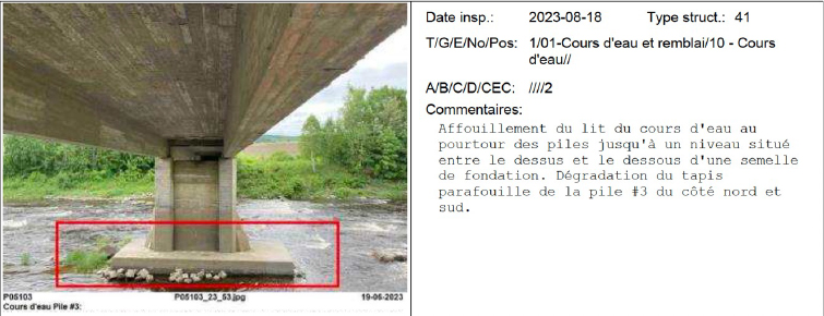 Pont Rivart - Rapport du MTQ - 18 août 2023