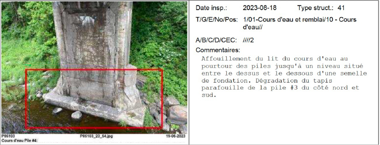 Pont Rivart - Rapport du MTQ - 18 août 2023