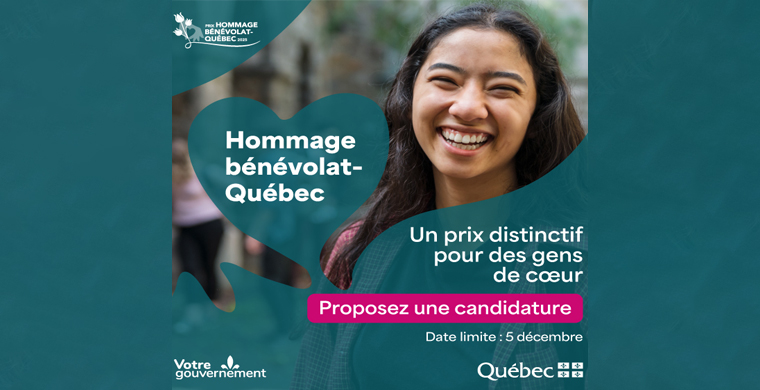 Lancement de la période de candidatures des prix Hommage bénévolat-Québec 2024 en Chaudière-Appalaches